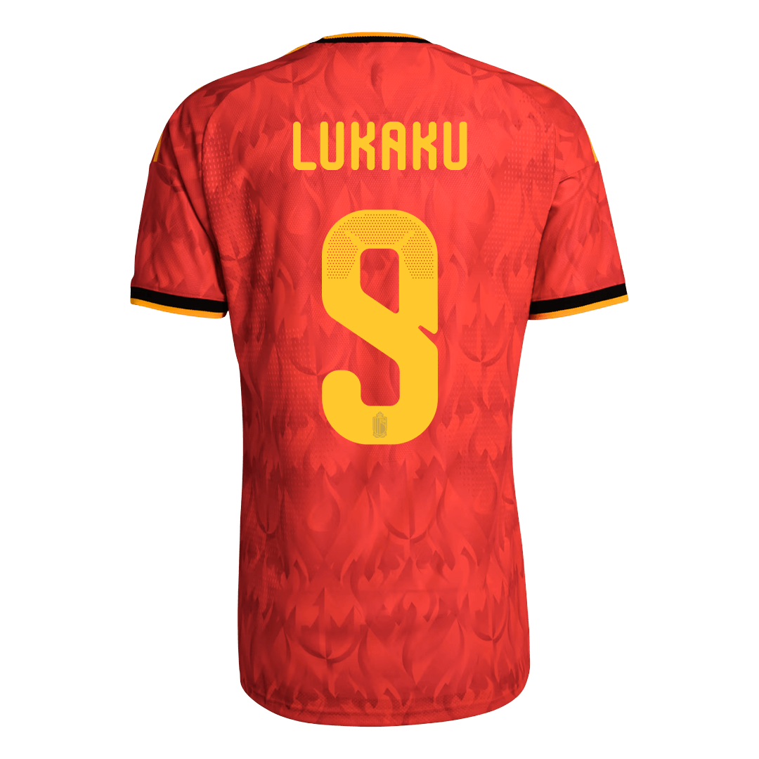 LUKAKU #9 Belgium Mens Home Soccer Jersey World Cup 2026 Red - Player Version