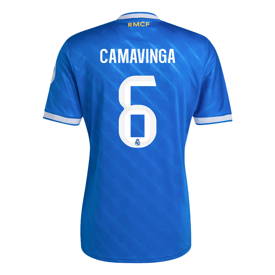 CAMAVINGA #6 Real Madrid Mens Third Away Soccer Jersey 2025/26 Blue