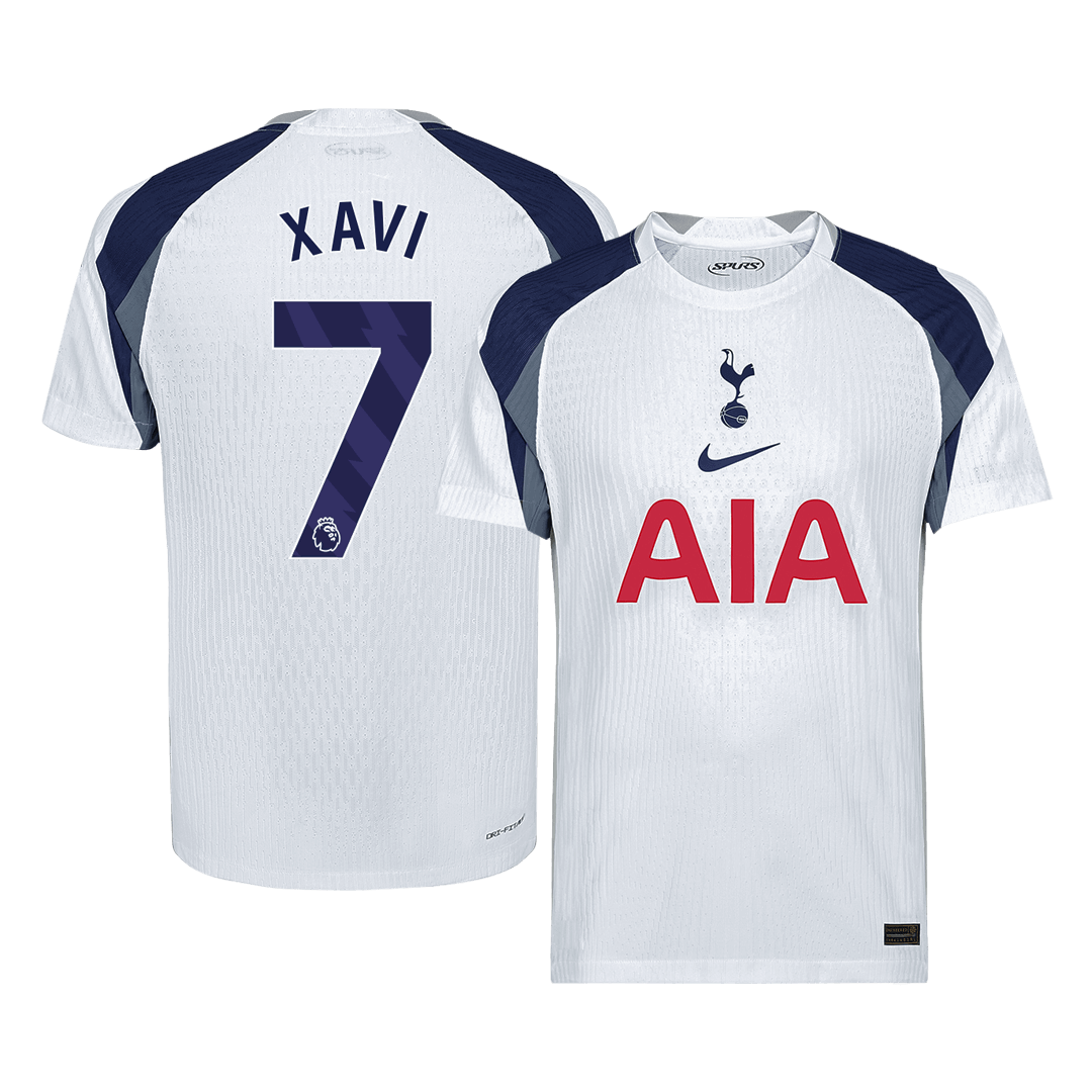 XAVI #7 Tottenham Hotspur Mens Home Soccer Jersey 2025/26 White - Player Version