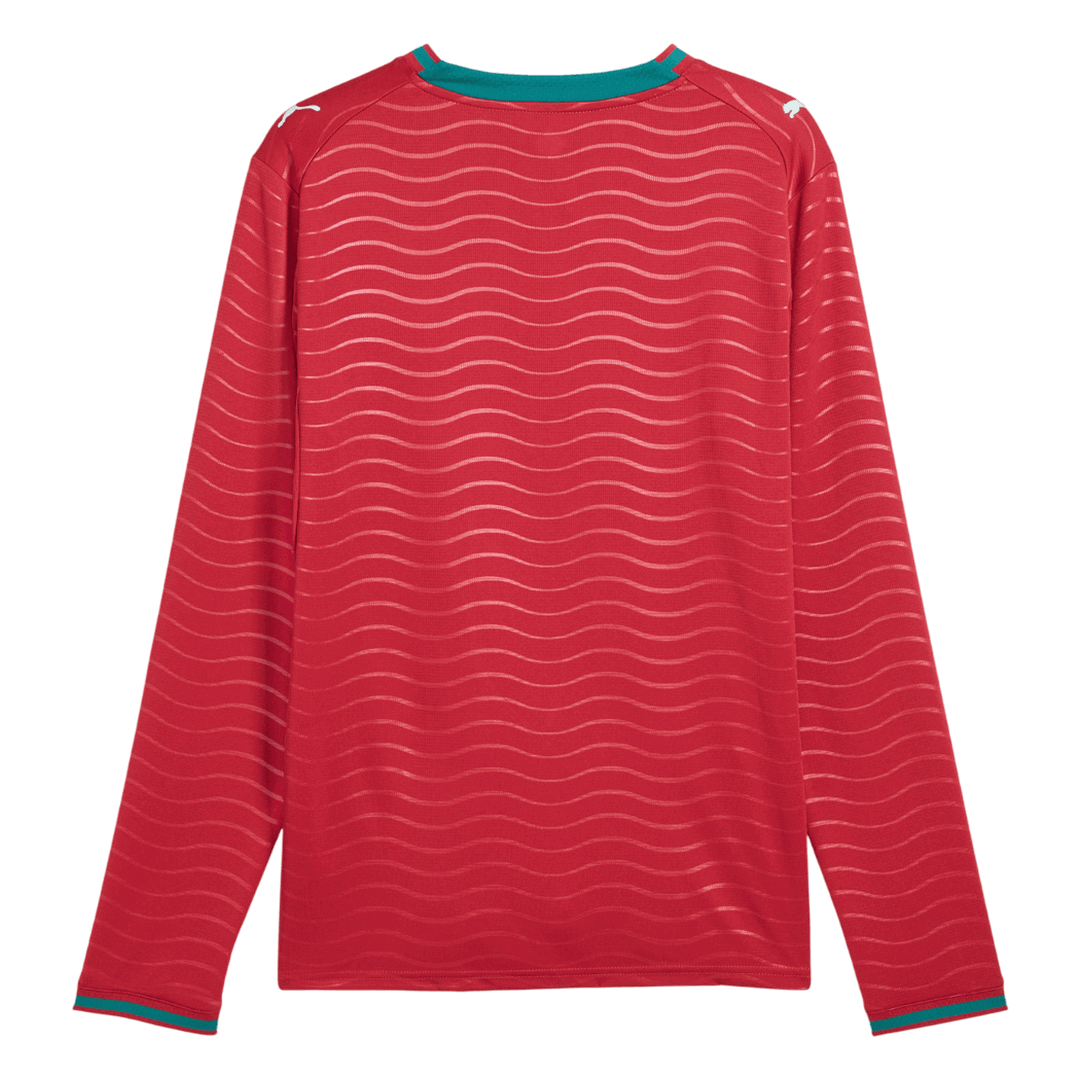 Portugal Mens Home Long Sleeve Soccer Jersey World Cup 2026 Red