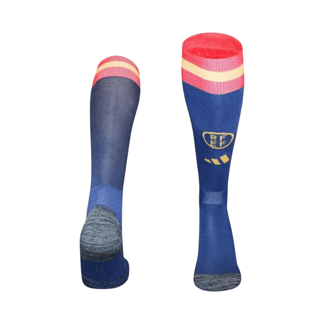 Spain Kids Home Soccer Socks World Cup 2026 Blue [PREMIUM]