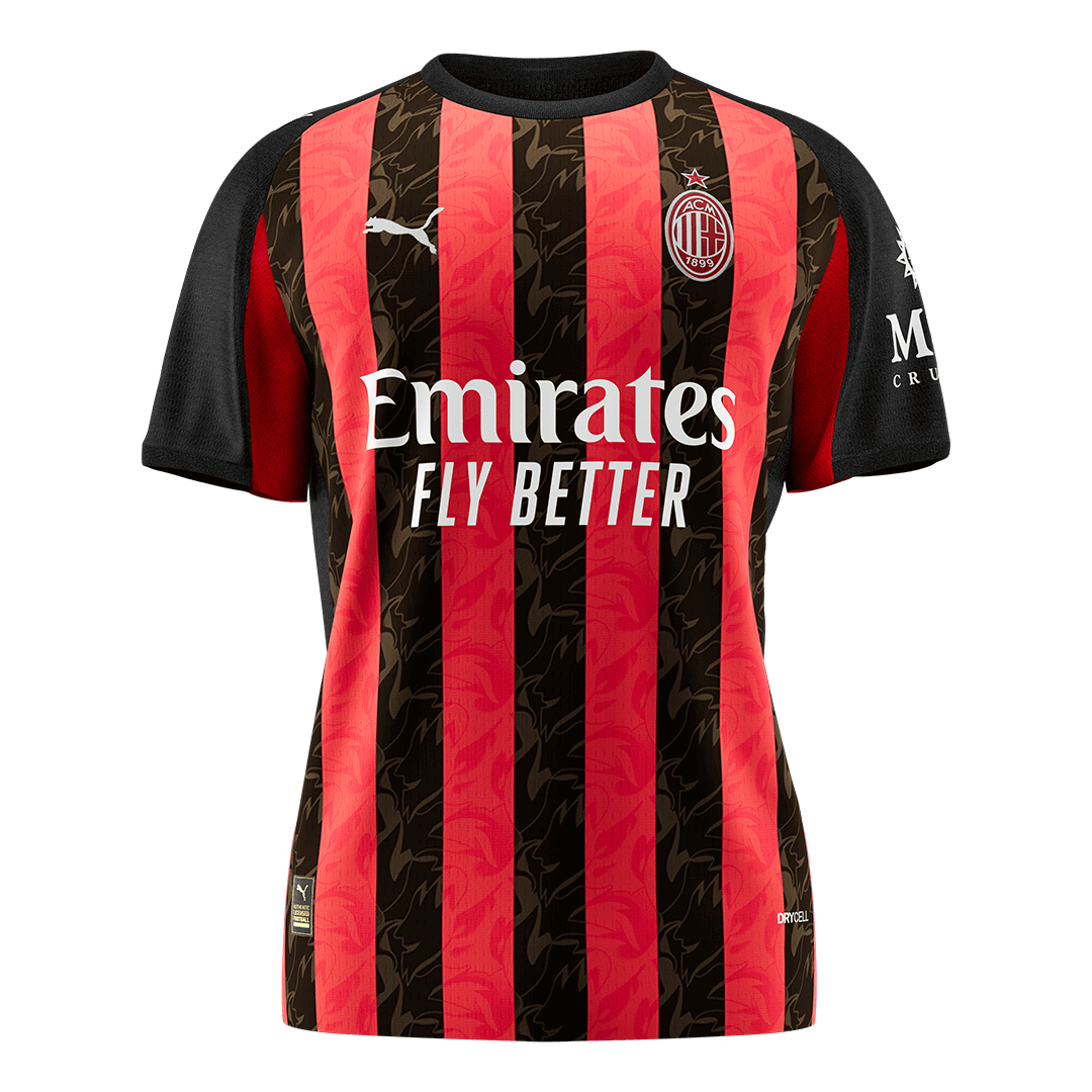 AC Milan Mens Home Soccer Jersey 2025/26 Red&Black [PREMIUM]