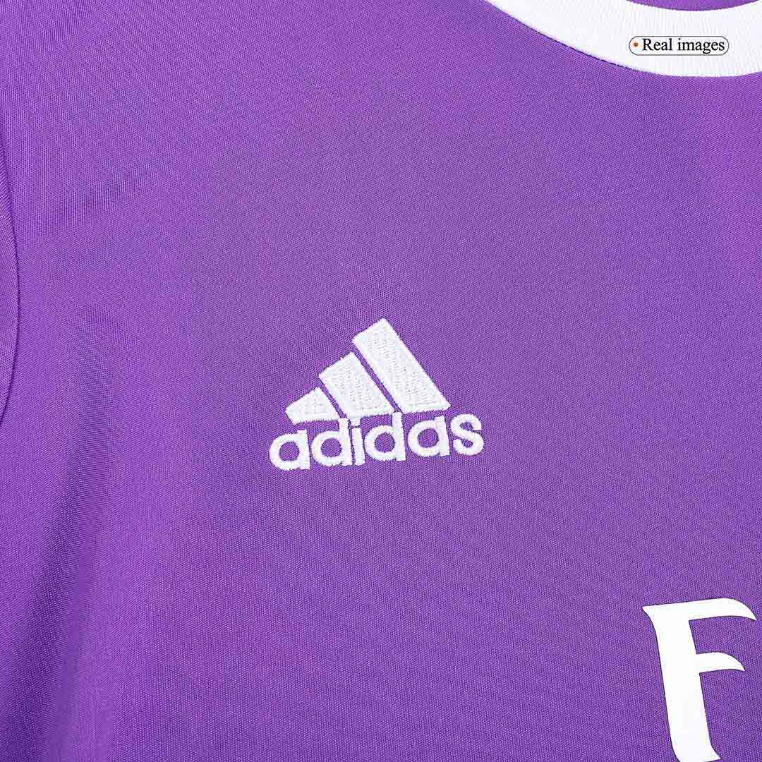 Retro MODRIĆ #19 Real Madrid Mens Away Long Sleeve Soccer Jersey 2016/17 Purple