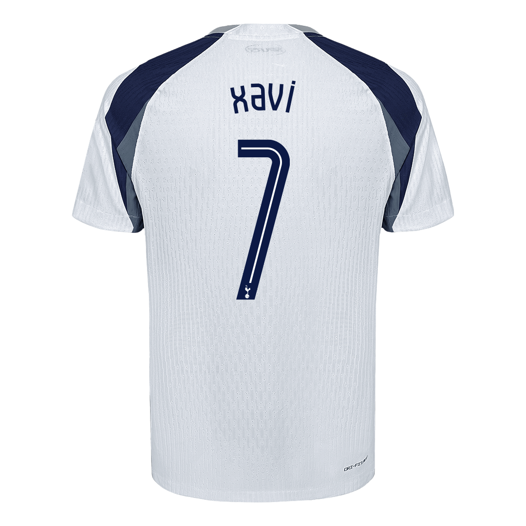 XAVI #7 Tottenham Hotspur Mens Home Soccer Jersey UCL 2025/26 White - Player Version