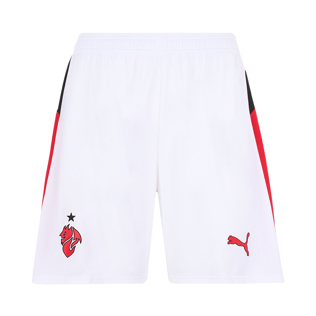 AC Milan Mens Away Soccer Shorts 2025/26 White