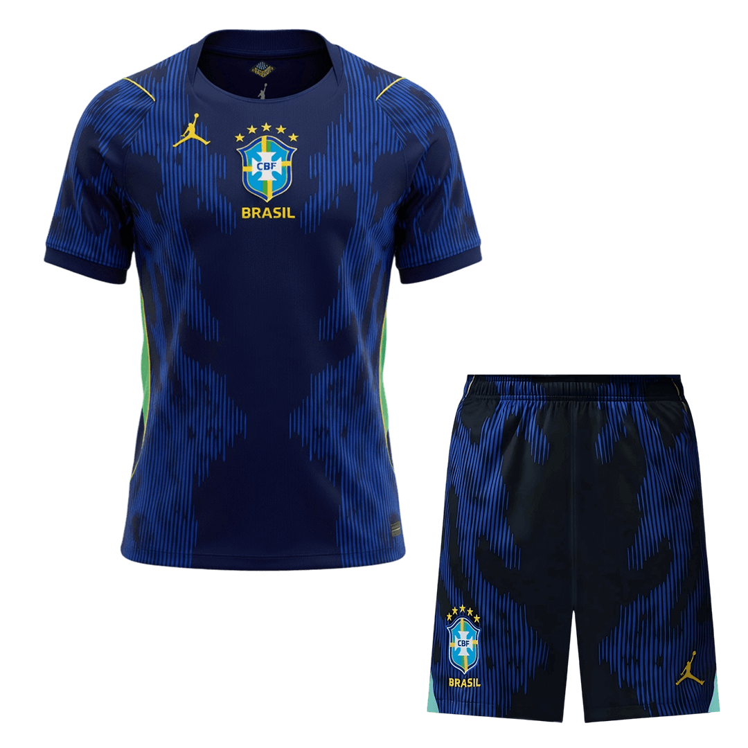 Brazil Mens Away Soccer Kit World Cup 2026 Blue