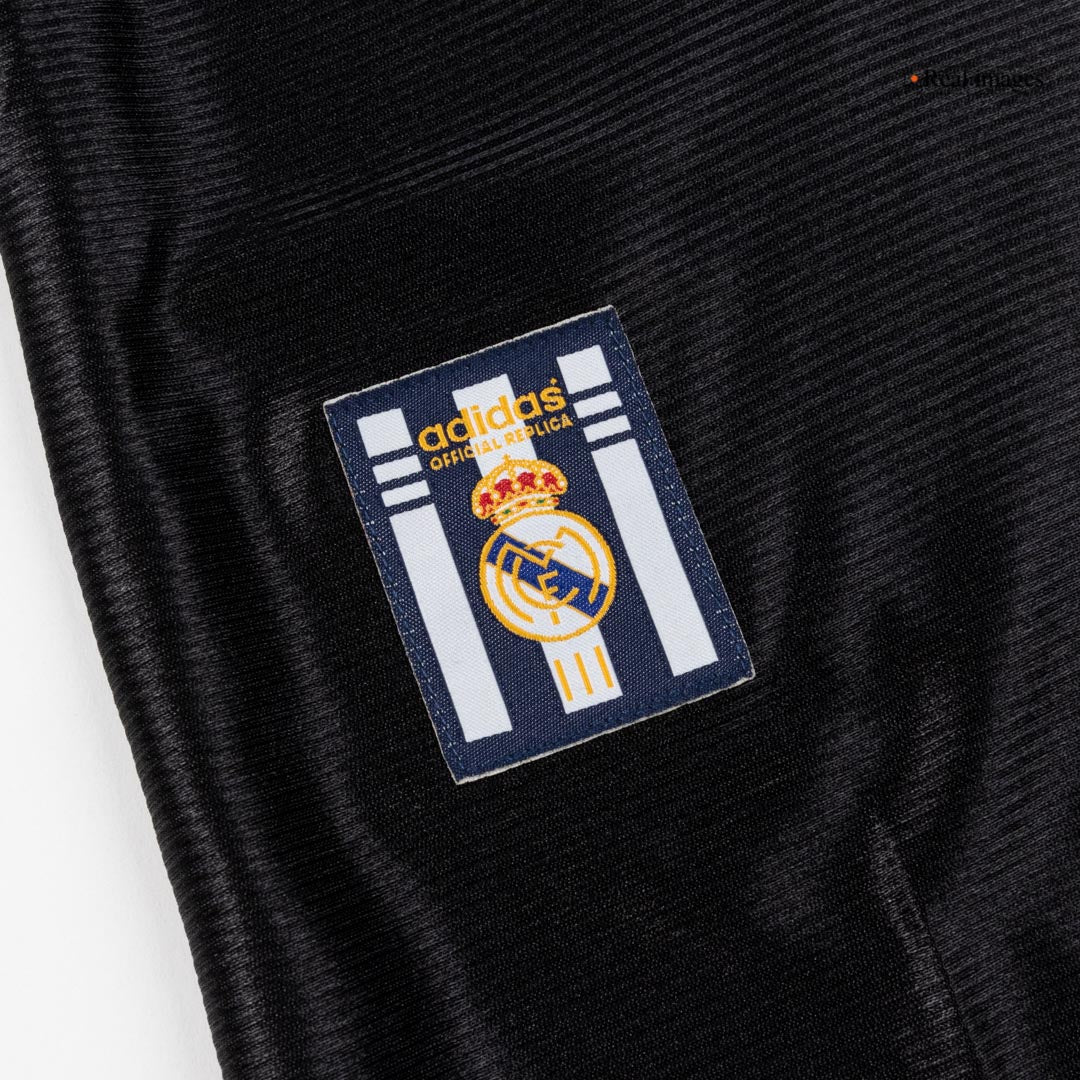 Retro Real Madrid Mens Away Soccer Jersey 1999/01 Black