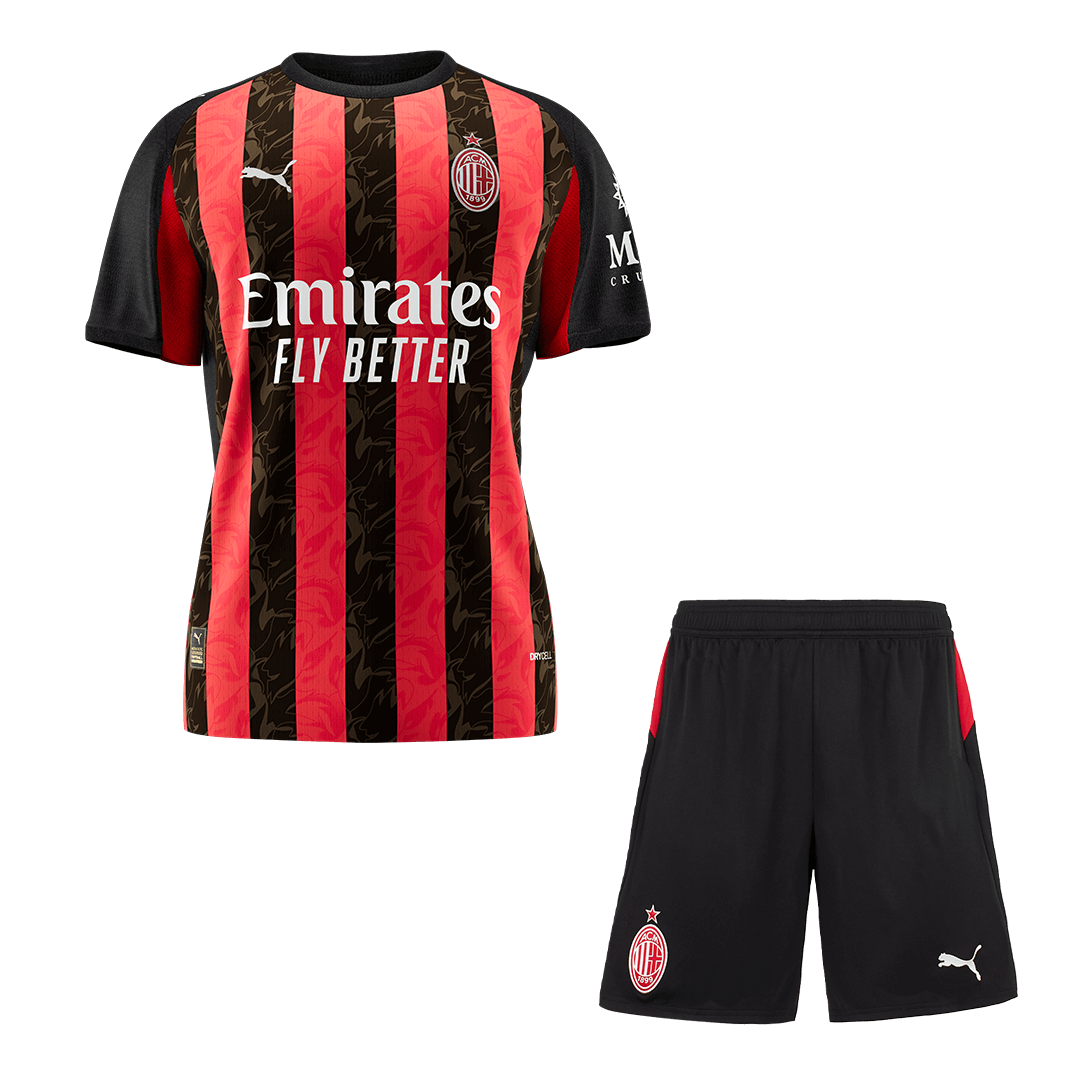 AC Milan Mens Home Soccer Kit 2025/26 Red&Black [PREMIUM]