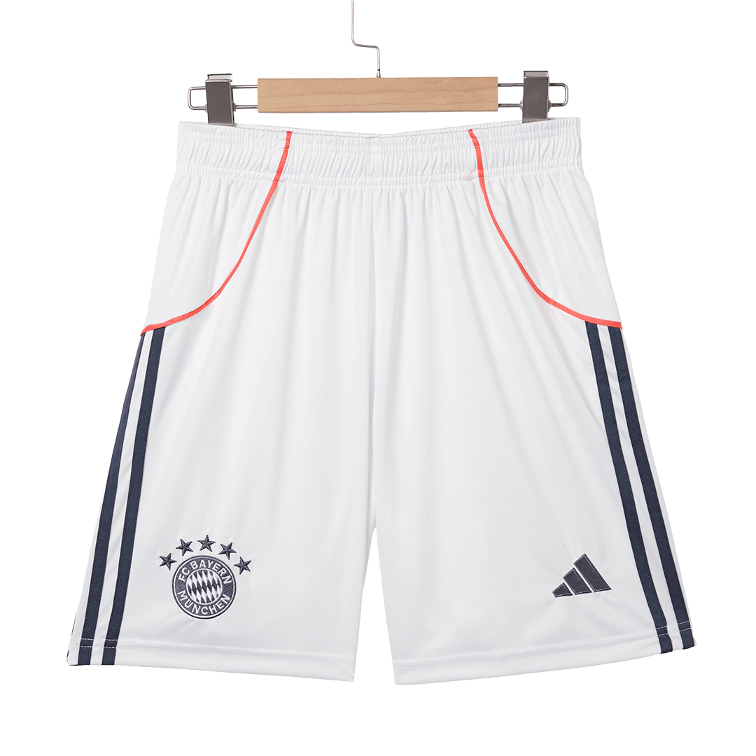 Bayern Munich Mens Away Soccer Shorts 2025/26 White