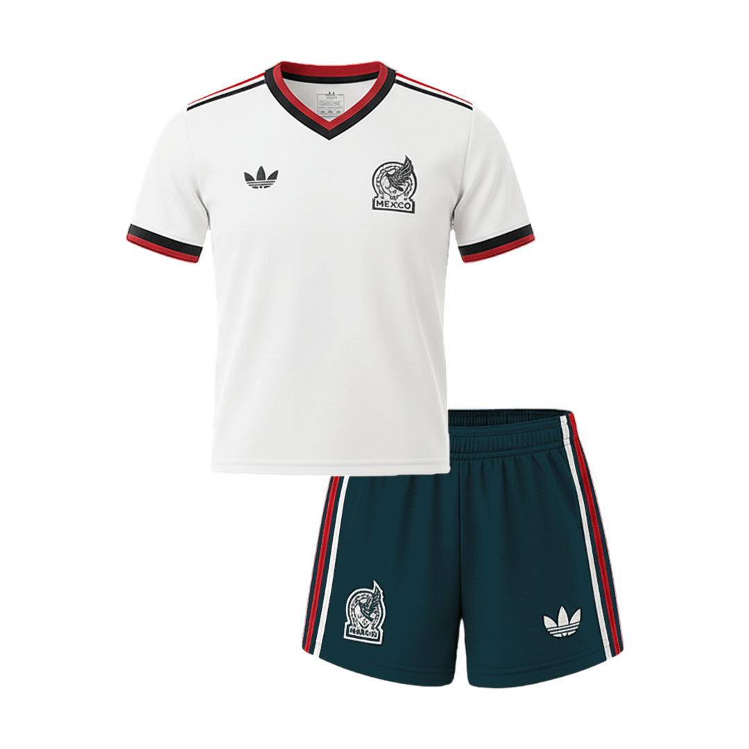 Mexico Kids Away Soccer Kit World Cup 2026 White