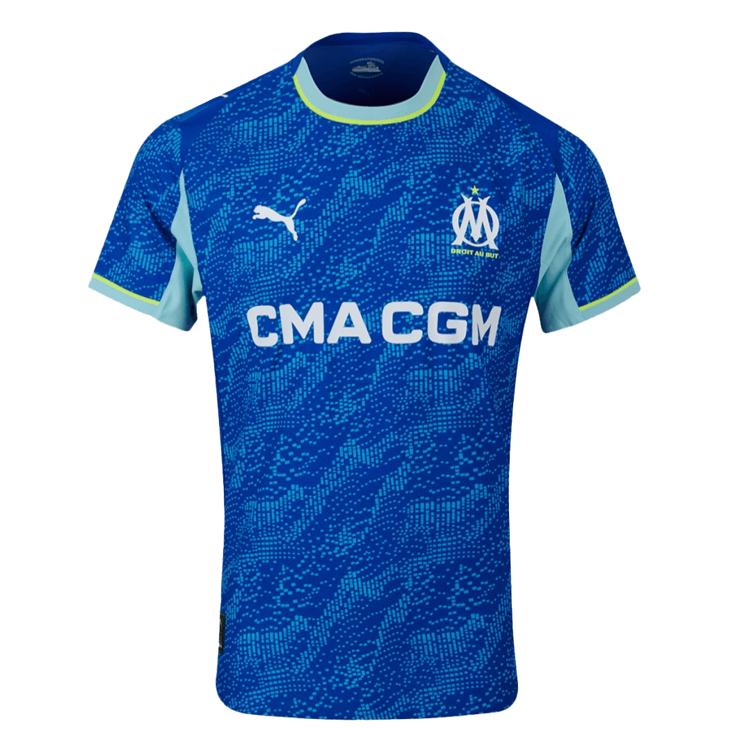 Marseille Mens Third Away Soccer Jersey 2025/26 Blue - Player Version