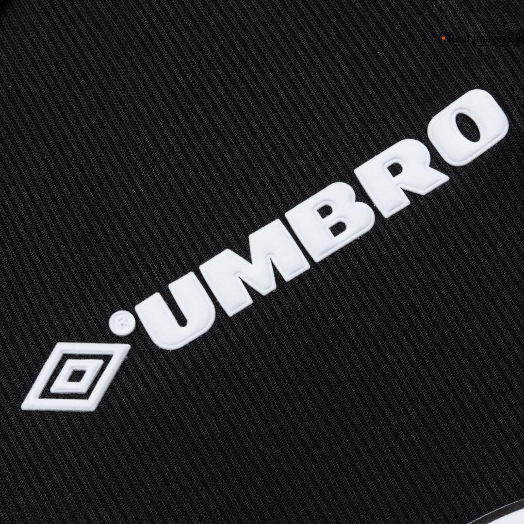 Retro Manchester United Mens Away Long Sleeve Soccer Jersey 1998 Black