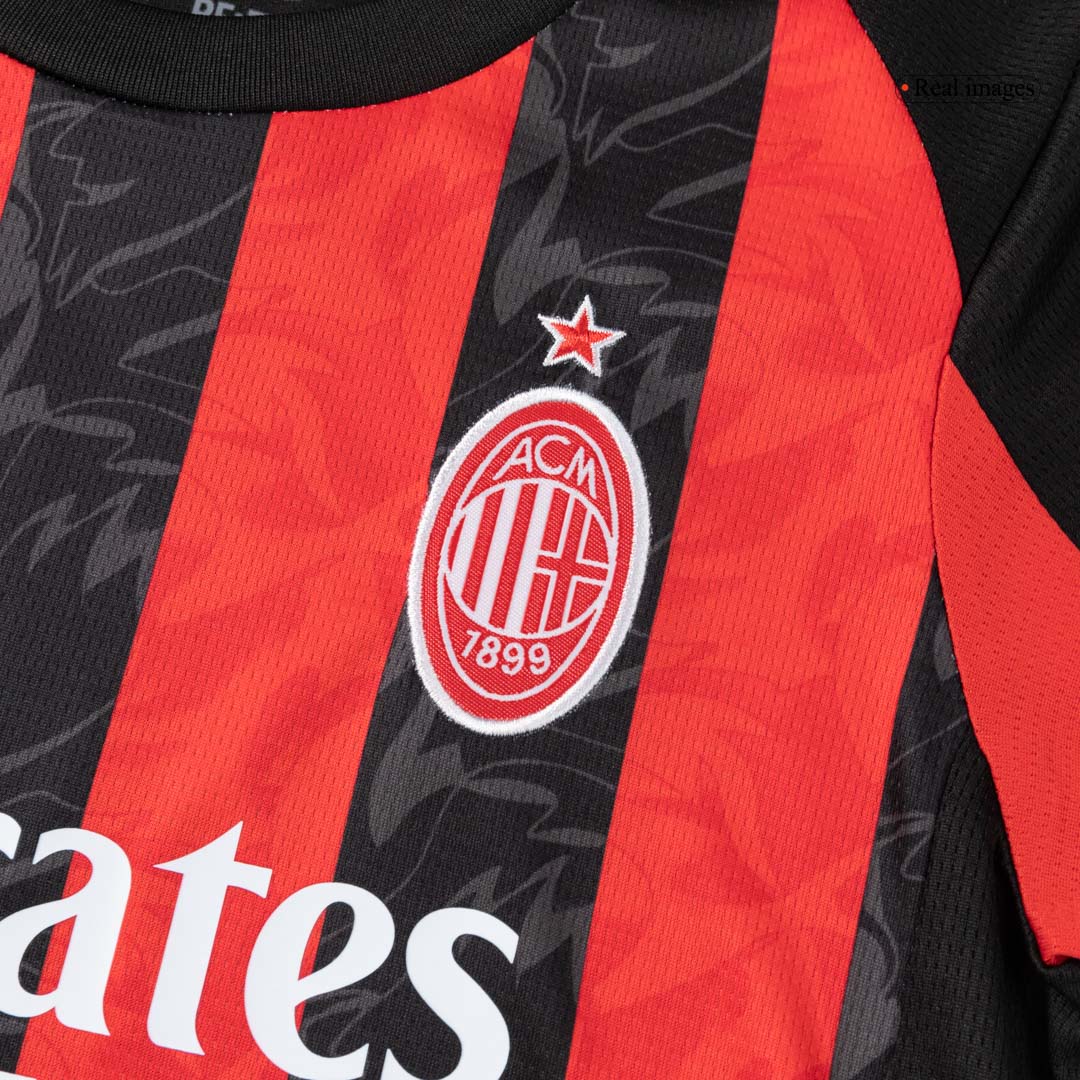 AC Milan Kids Home Soccer Kit 2025/26 Red&Black