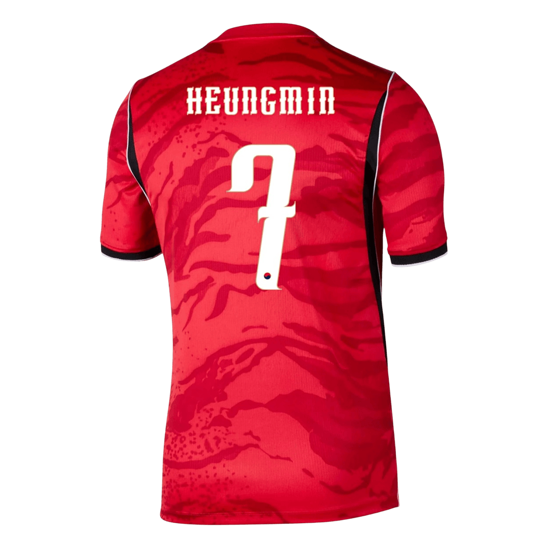 HEUNGMIN #7 South Korea Mens Home Soccer Jersey World Cup 2026 Red