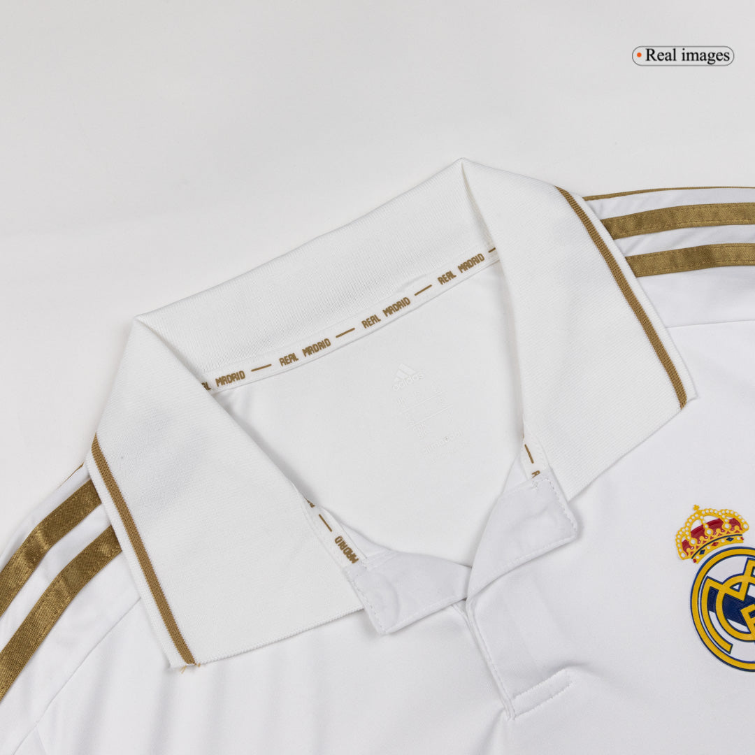 Retro Real Madrid Mens Home Long Sleeve Soccer Jersey 2011/12 White