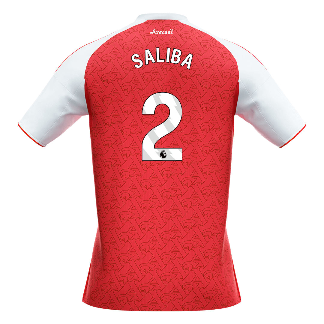 SALIBA #2 Arsenal Mens Home Soccer Jersey 2025/26 Red [PREMIUM]