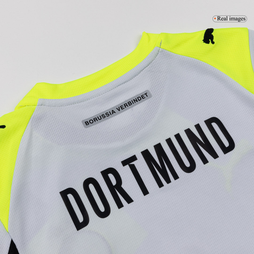 Borussia Dortmund Kids Away Soccer Kit 2025/26 Gray