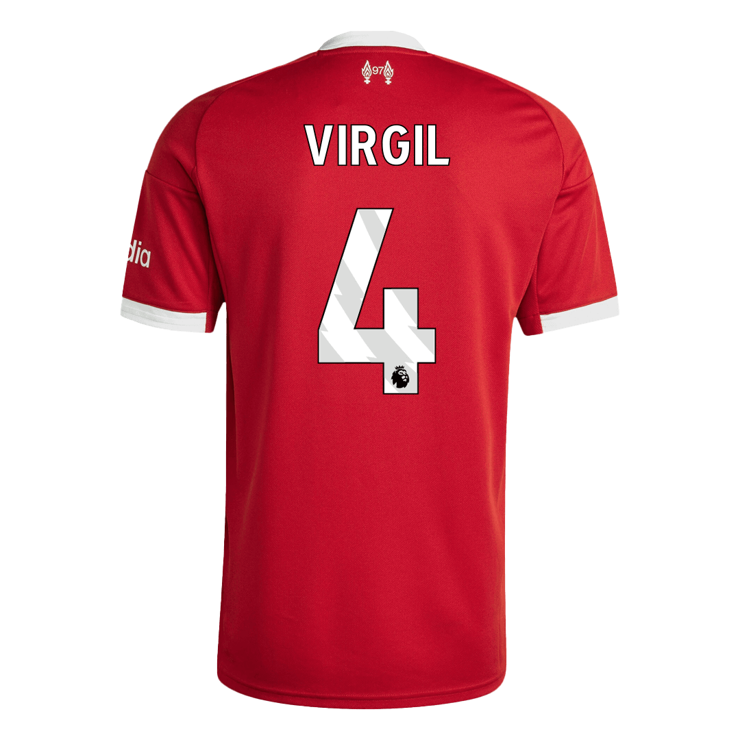 VIRGIL #4 Liverpool Mens Home Soccer Jersey 2025/26 Red