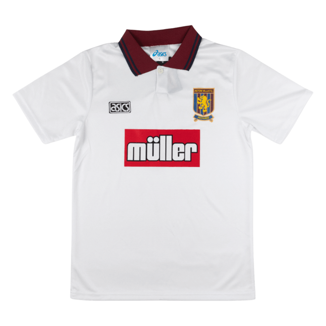 Retro Aston Villa Mens Third Away Soccer Jersey 1994/95 White