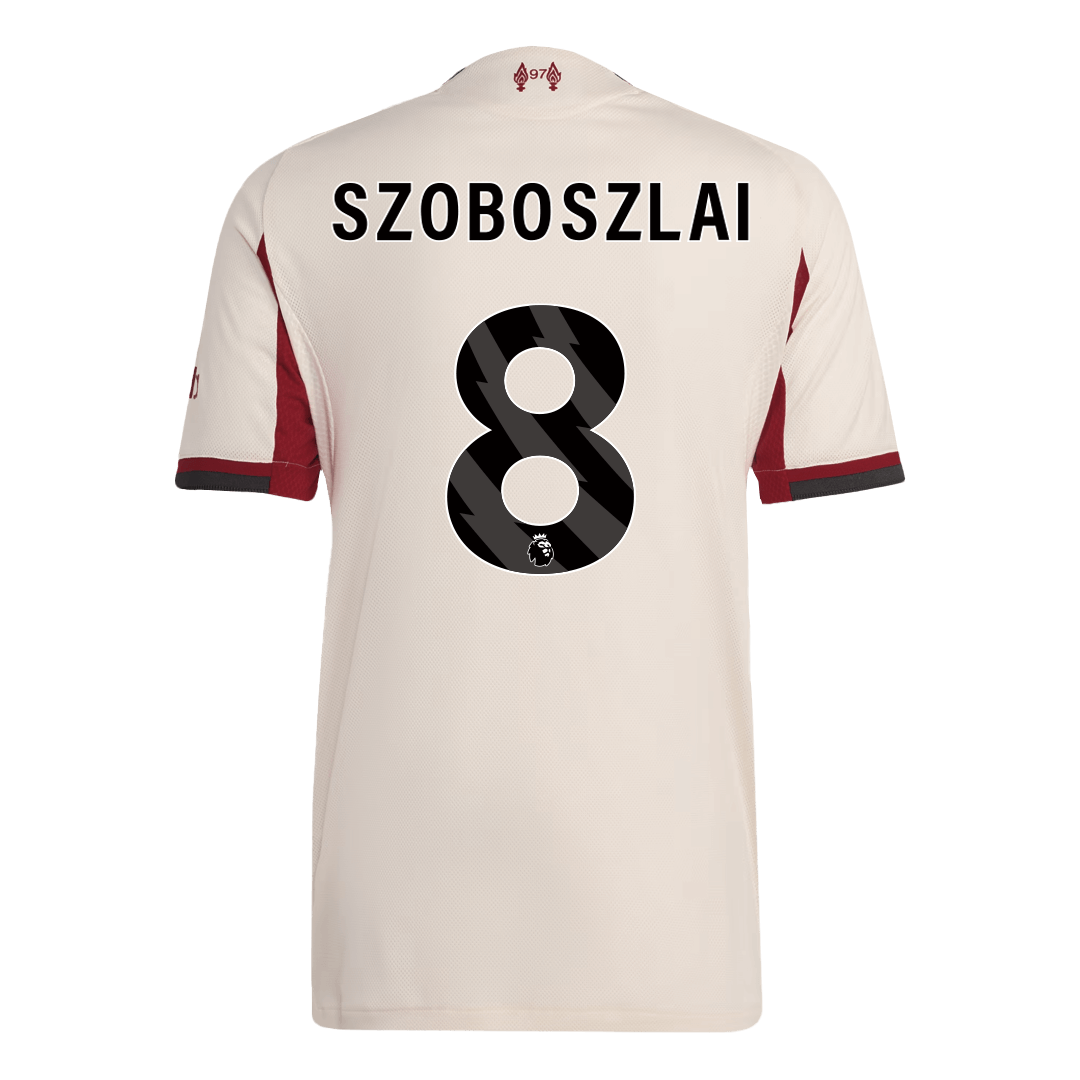 SZOBOSZLAI #8 Liverpool Mens Away Soccer Jersey 2025/26 White - Player Version