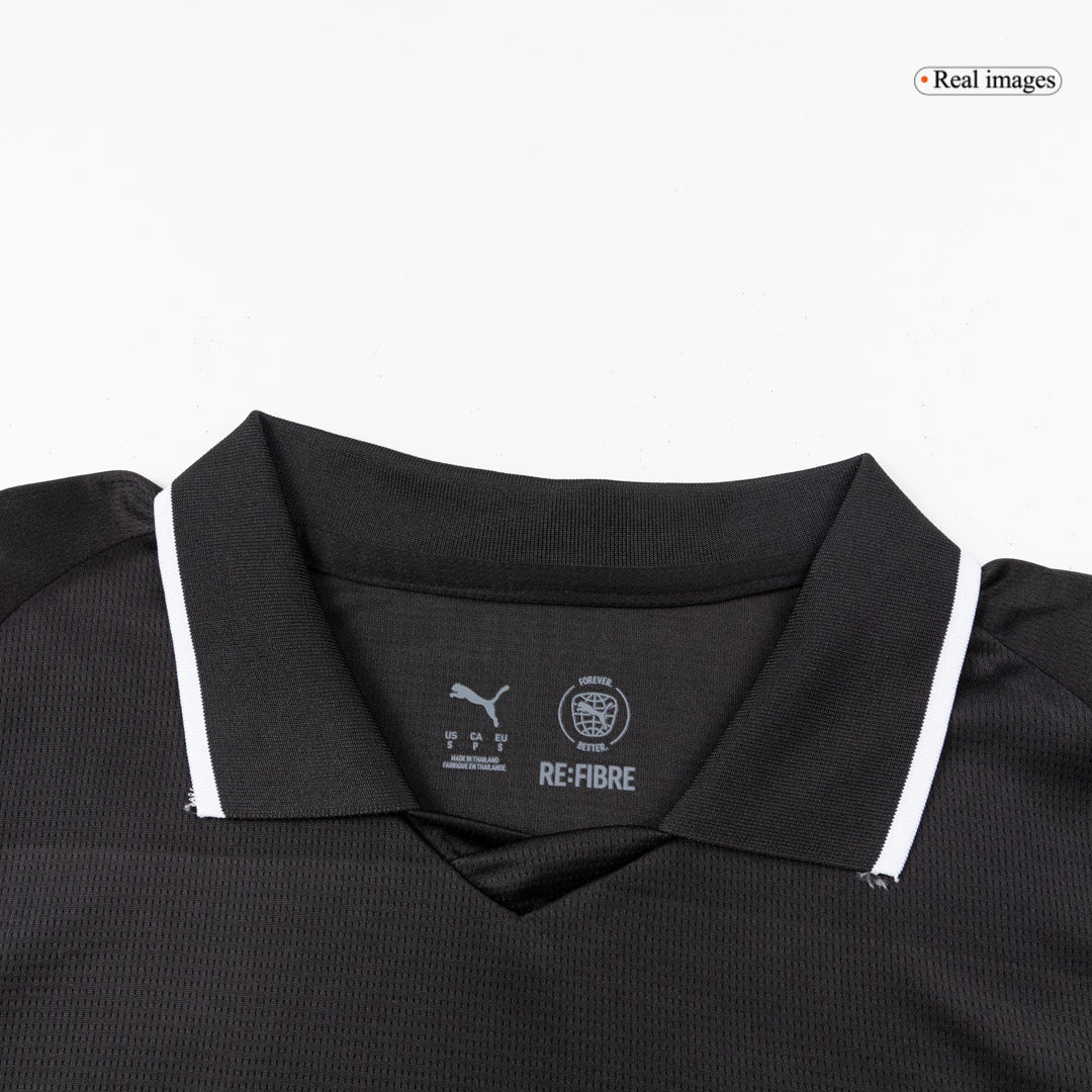 Manchester City Mens Away Long Sleeve Soccer Jersey 2025/26 Black