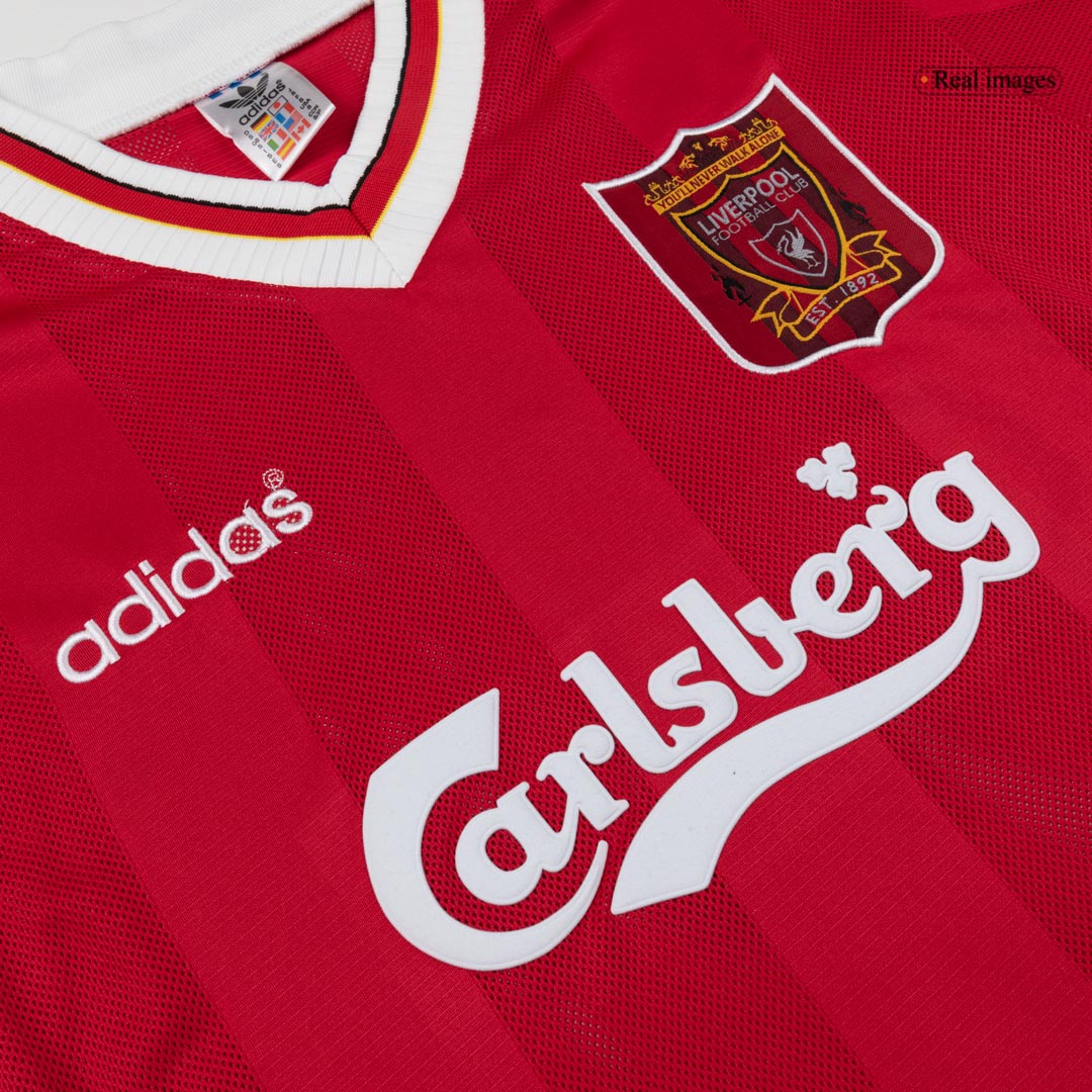 Retro Liverpool Mens Home Soccer Jersey 1995/96 Red