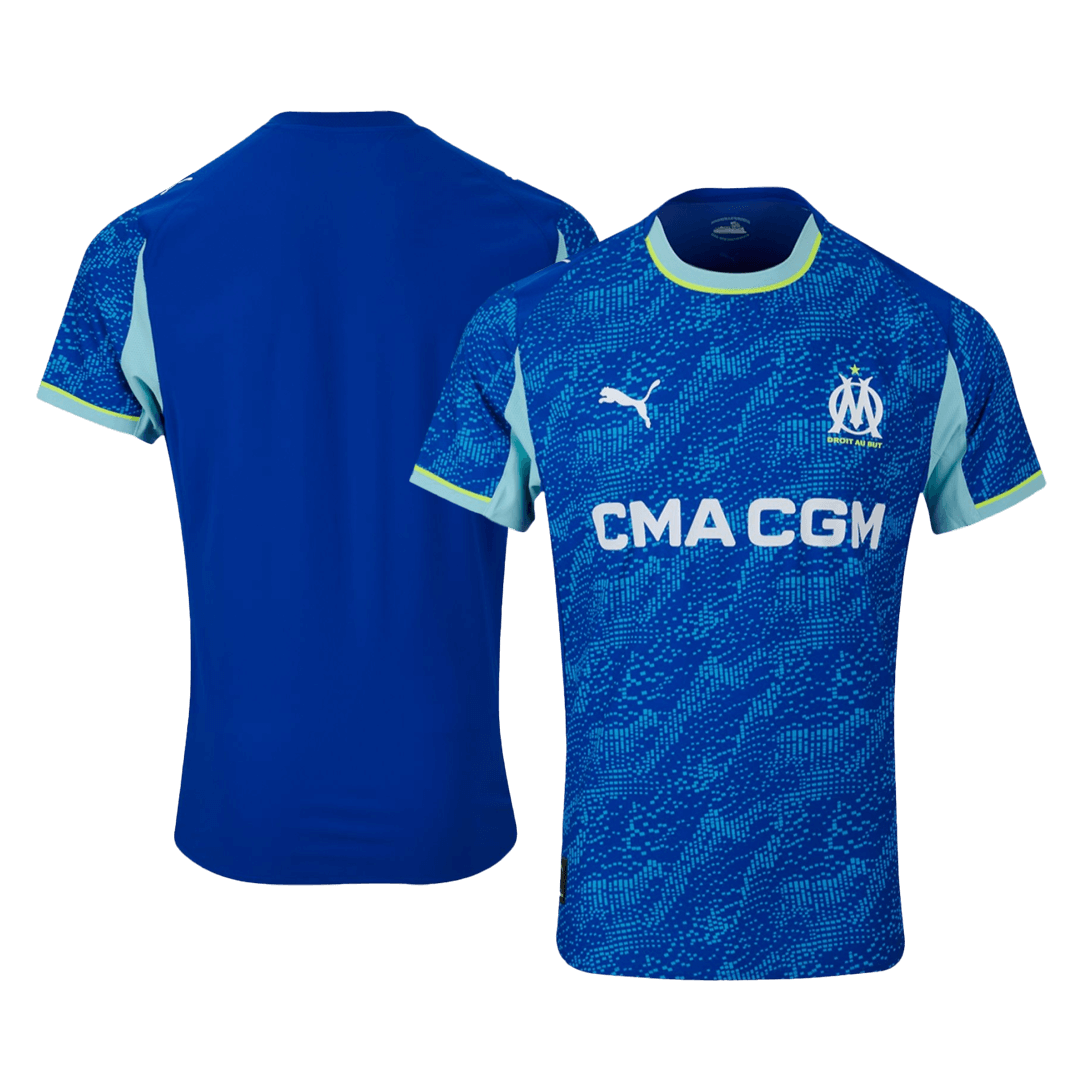 Marseille Mens Third Away Soccer Jersey 2025/26 Blue - Player Version