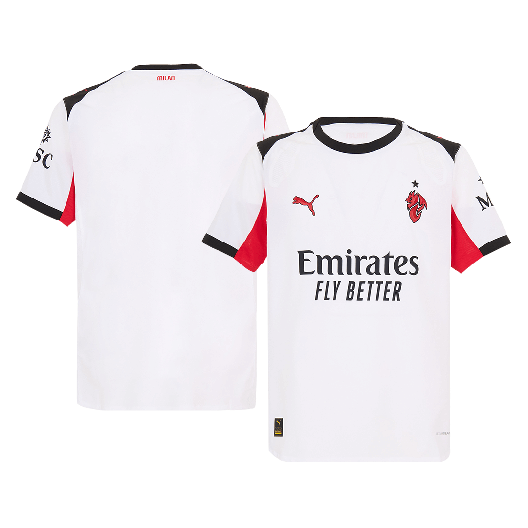 AC Milan Mens Away Soccer Jersey 2025/26 White - Player Version