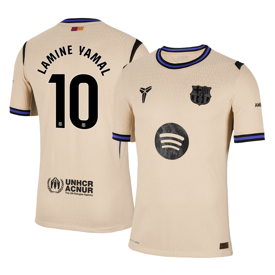 LAMINE YAMAL #10 Barcelona Mens Away Soccer Jersey 2025/26 Yellow - Player Version