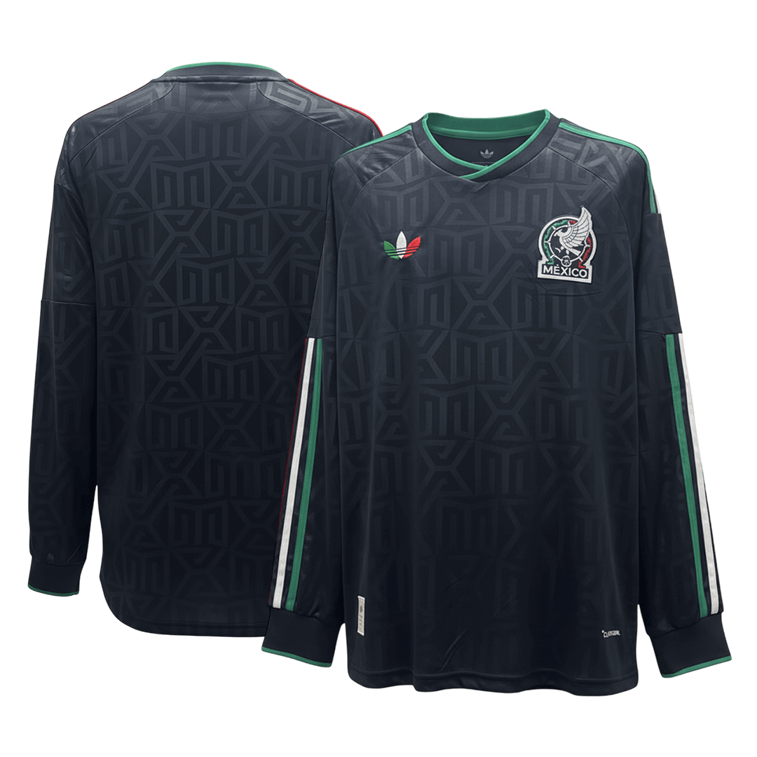 Mexico Mens Long Sleeve Soccer Jersey World Cup 2026 Black