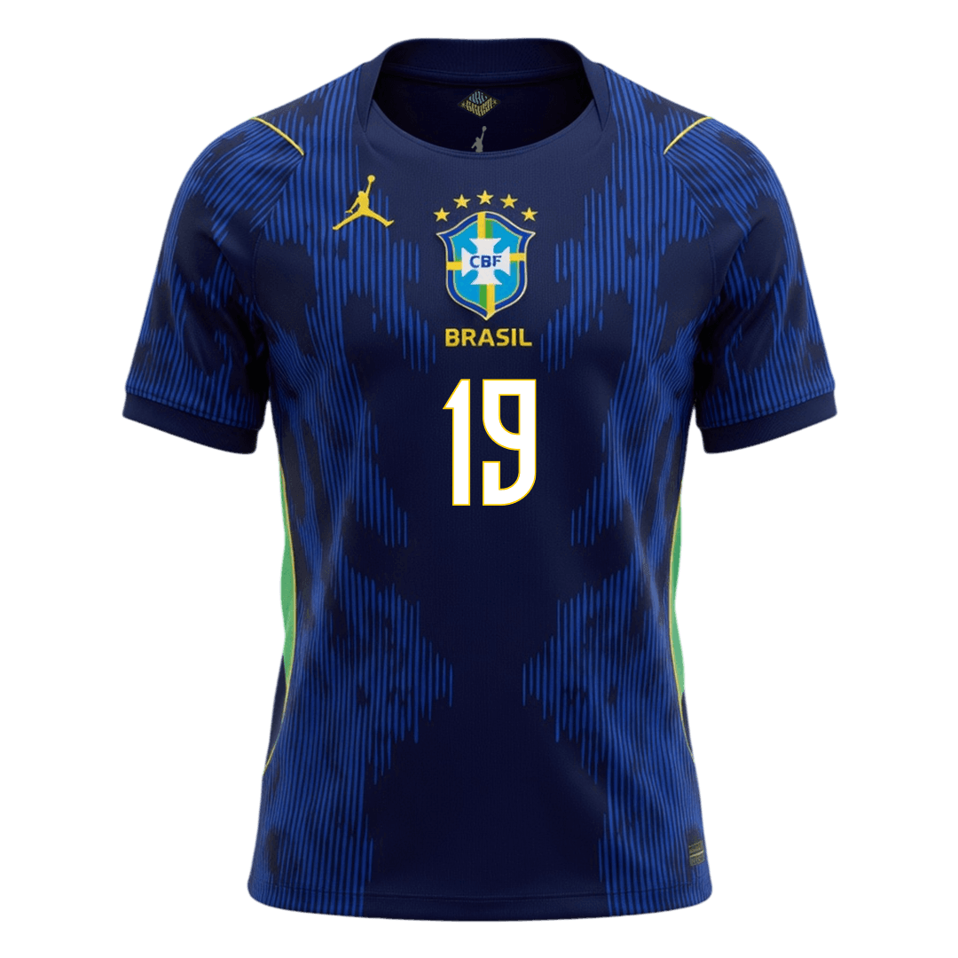 ENDRICK #19 Brazil Mens Away Soccer Jersey World Cup 2026 Navy