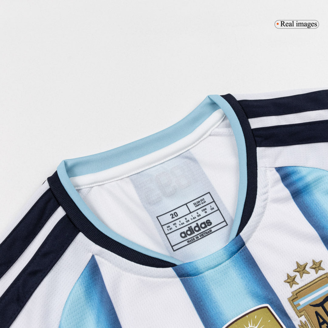 J. ALVAREZ #9 Argentina Kids Home Soccer Kit World Cup 2026 Blue&White [PREMIUM]