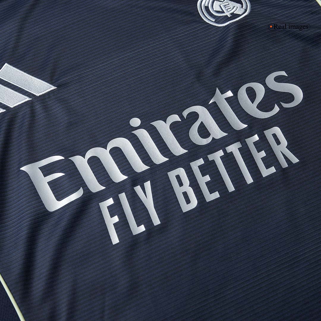 Real Madrid Mens Away Long Sleeve Soccer Jersey 2025/26 Navy