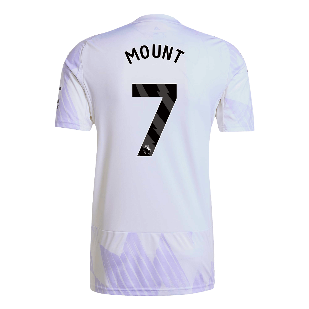 MOUNT #7 Manchester United Mens Away Soccer Jersey 2025/26 White