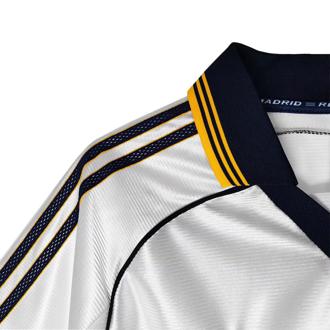 Retro RAUL #7 Real Madrid Mens Home Soccer Jersey 1999/00 White