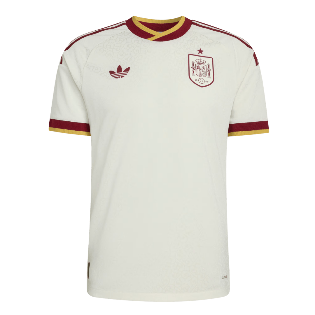Spain Mens Away Soccer Jersey World Cup 2026 White - Player Version