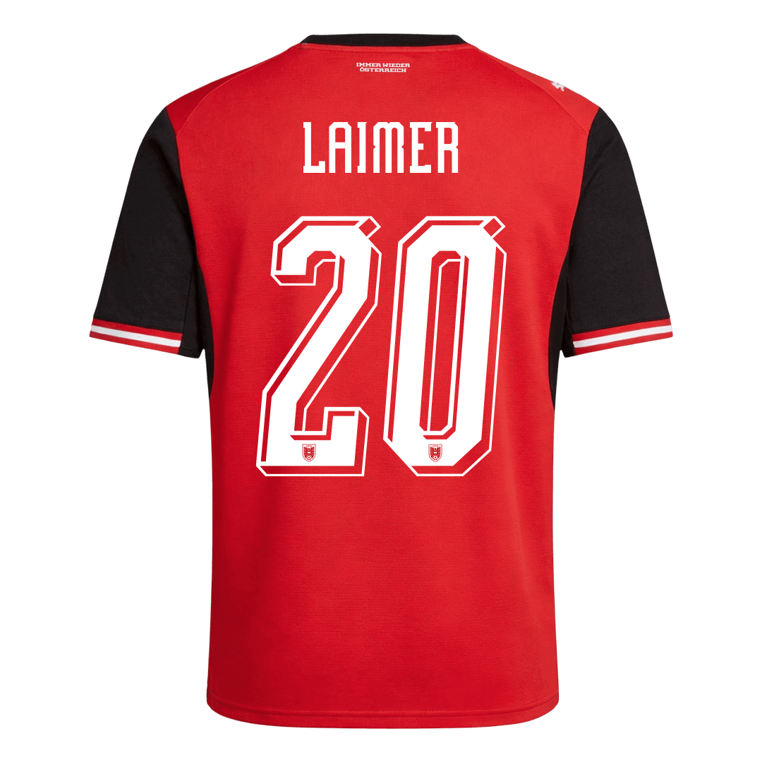 LAIMER #20 Austria Mens Home Soccer Jersey World Cup 2026 Red