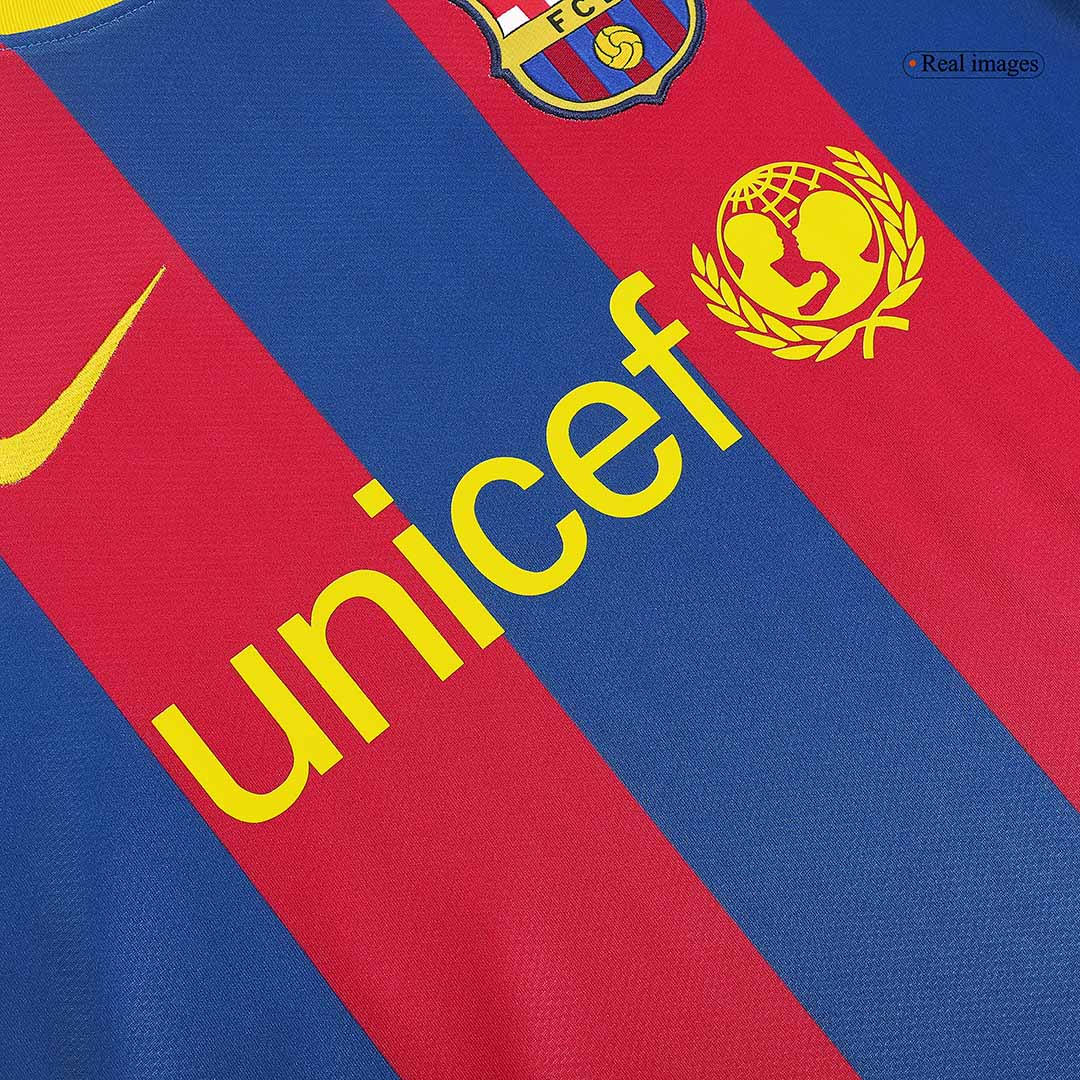 Retro Barcelona Mens Home Soccer Jersey 2010/11 Red&Blue