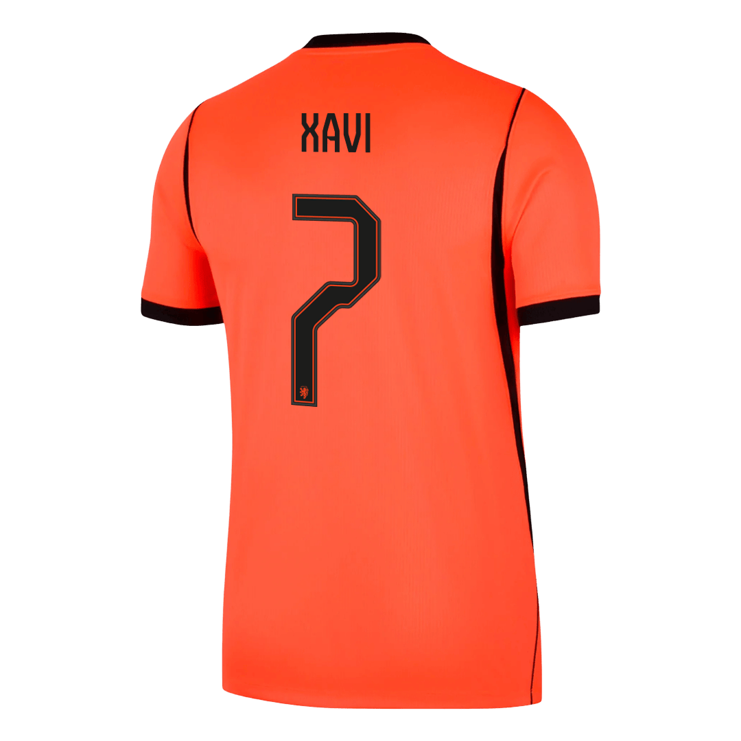 XAVI #7 Netherlands Mens Home Soccer Jersey World Cup 2026 Orange