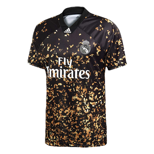 Real Madrid Mens Soccer Jersey 2019/20 Black&Gold
