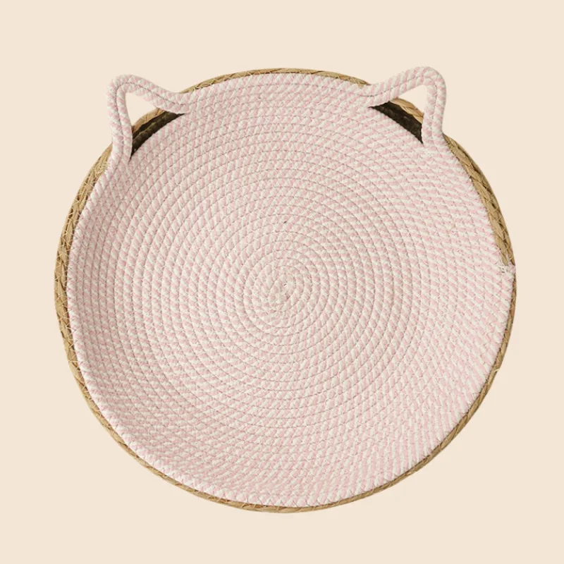 Sisal Cat Scratching Post & Bed-Durable Eco-Friendly Non-Itchy Large Cat Bed Suitable All Seasons-MOXMALL