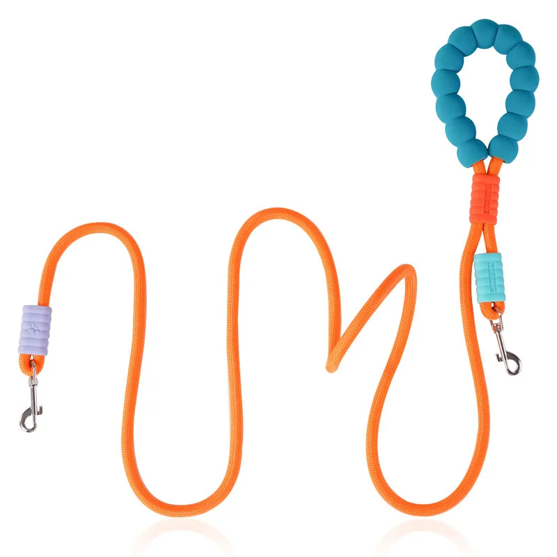 Large Dog P Chain Leash 2 Meters Nylon Walking Dog Leading Leash-MOXMALL