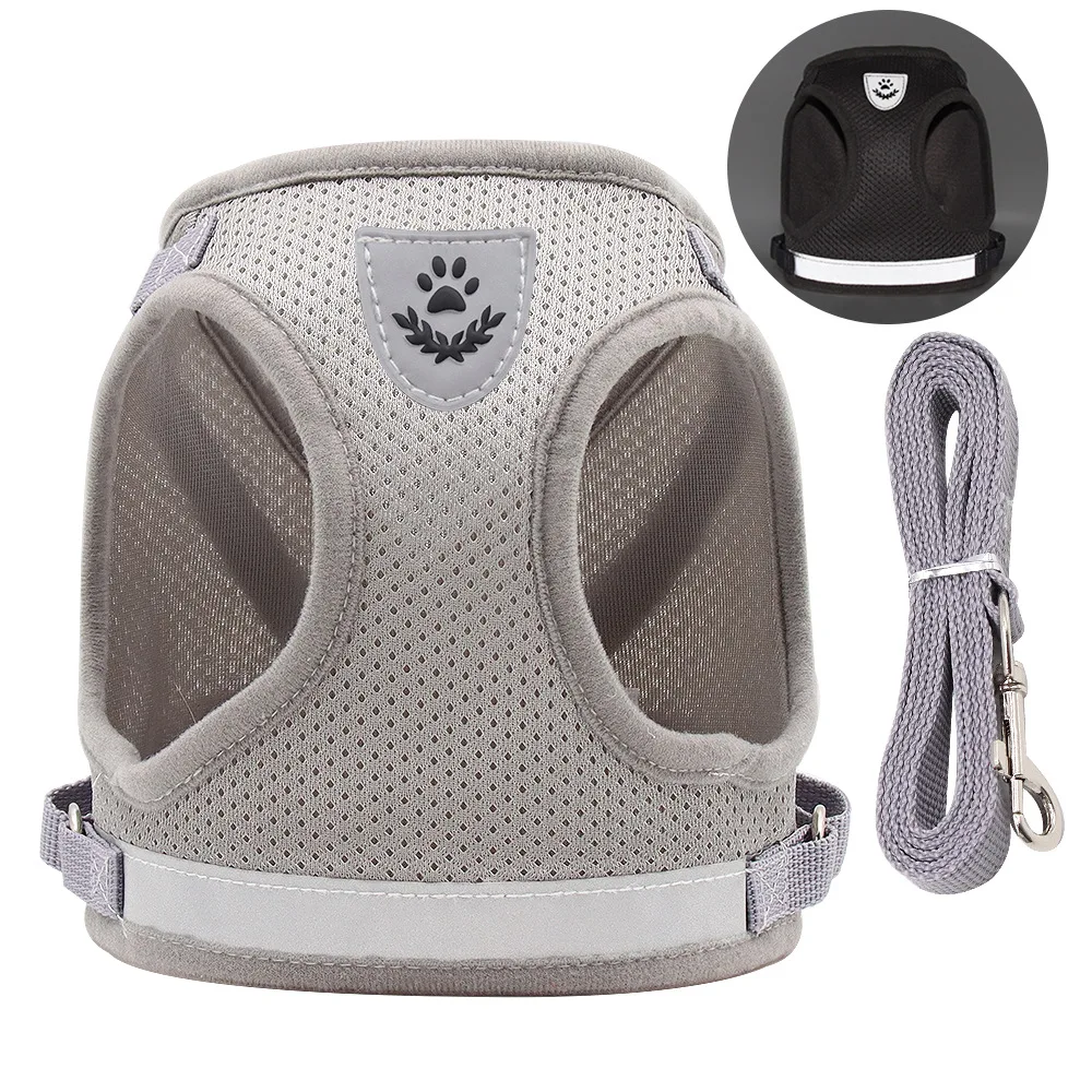 Reflective Dog Leash and Harness High Quality Dog Harness Sets Summer Harness for Dog-MOXMALL