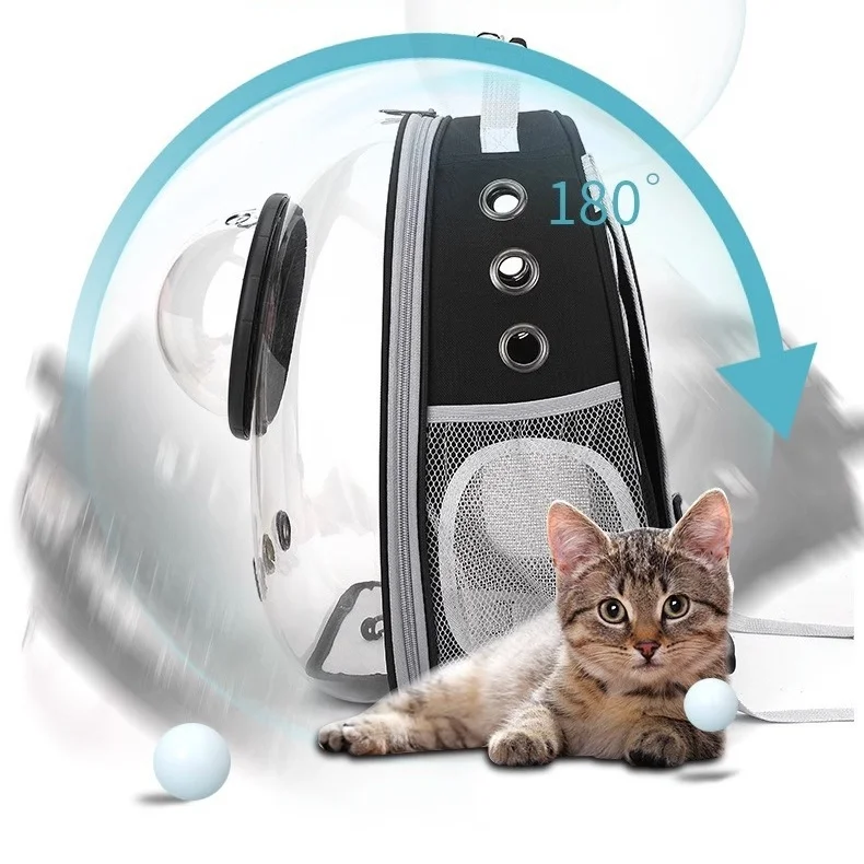 Transparent Sky Window Cat Bag Portable Space Capsule Pet Carrier Breathable Large Capacity Cat Outdoor Backpack-MOXMALL