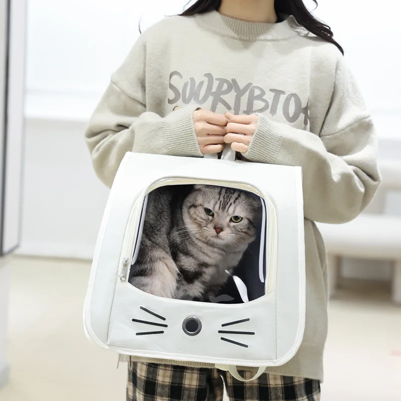 Large Capacity Cat Bags Outdoor Portable Pet Cat Travelling Carrier Backpack-MOXMALL