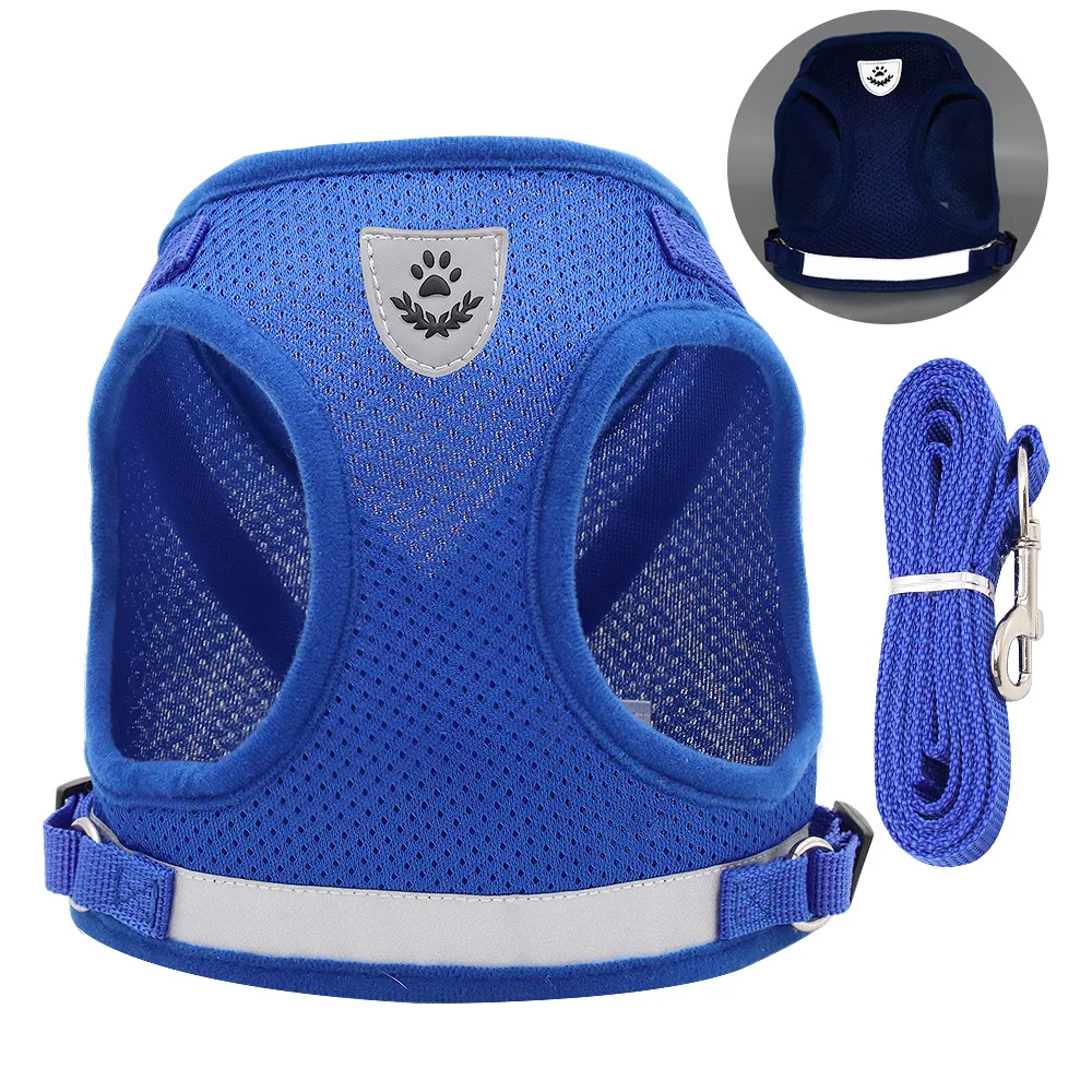 Reflective Dog Leash and Harness High Quality Dog Harness Sets Summer Harness for Dog-MOXMALL