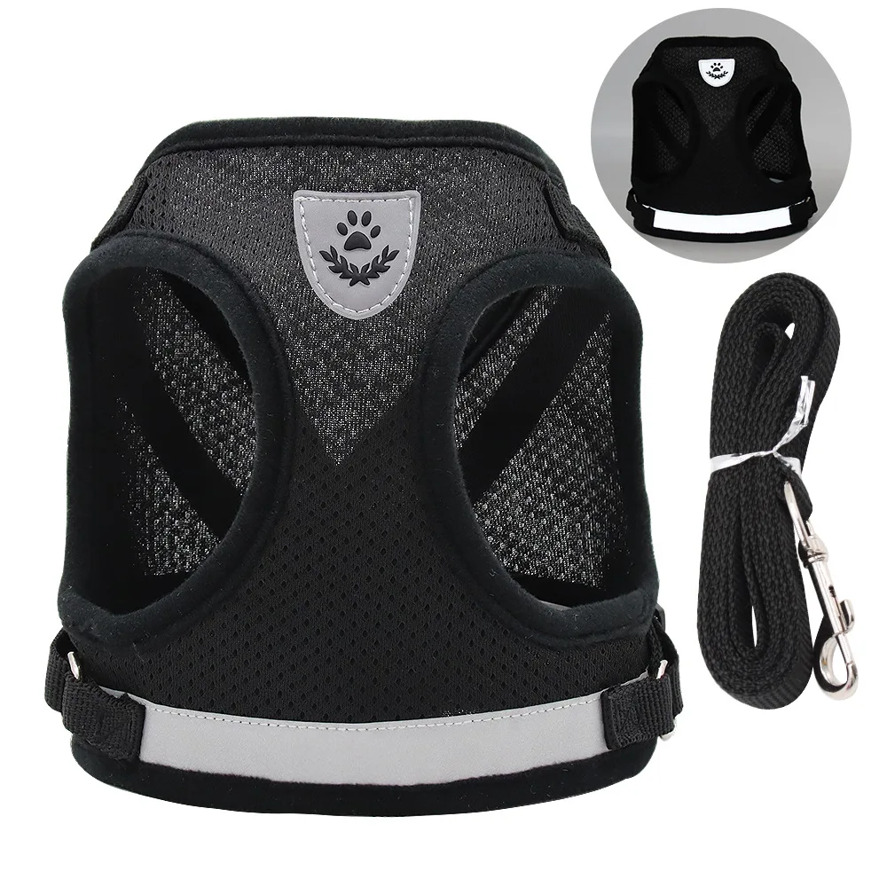 Reflective Dog Leash and Harness High Quality Dog Harness Sets Summer Harness for Dog-MOXMALL