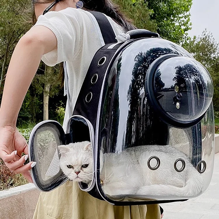 Transparent Sky Window Cat Bag Portable Space Capsule Pet Carrier Breathable Large Capacity Cat Outdoor Backpack-MOXMALL