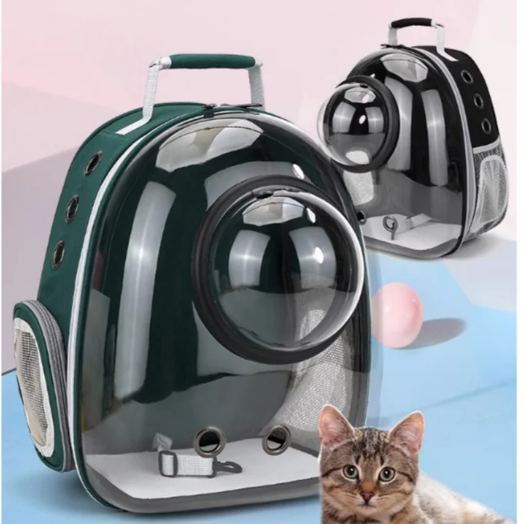 Transparent Sky Window Cat Bag Portable Space Capsule Pet Carrier Breathable Large Capacity Cat Outdoor Backpack-MOXMALL