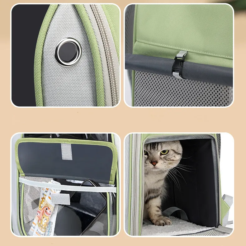 Pet Bag Portable Pet Carriers Travel Products Breathable Comfortable Cat Pet Backpack-MOXMALL